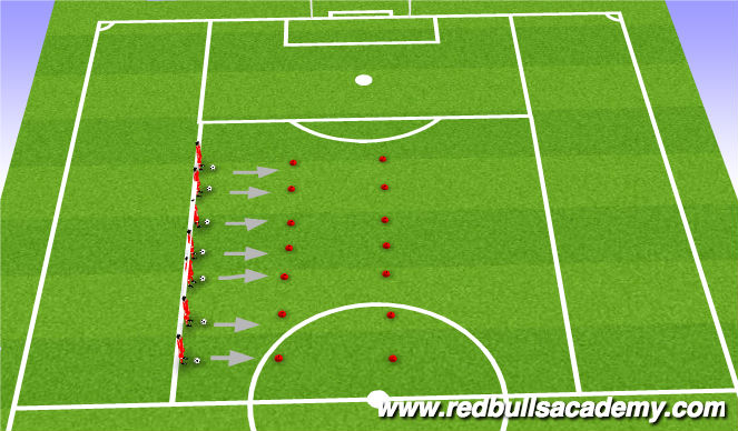 Football/Soccer Session Plan Drill (Colour): Warm up