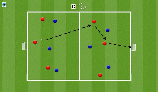 Football/Soccer Session Plan Drill (Colour): Skill Game