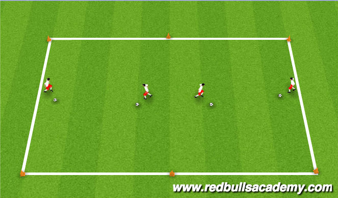Football/Soccer Session Plan Drill (Colour): Technical Unopposed