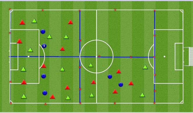 Football/Soccer Session Plan Drill (Colour): 4v4+ 2 neutral