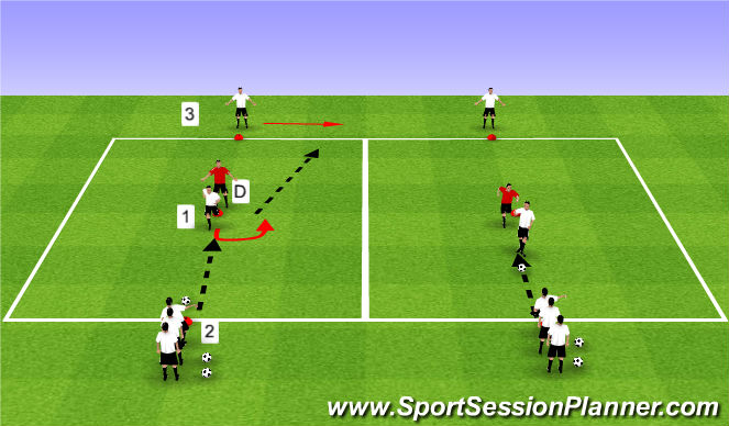 Football/Soccer Session Plan Drill (Colour): Main Theme 2