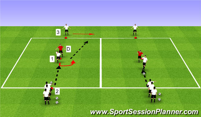 Football/Soccer Session Plan Drill (Colour): Main Theme 1
