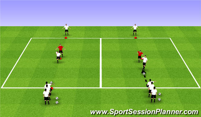 Football/Soccer Session Plan Drill (Colour): Conditioned Game