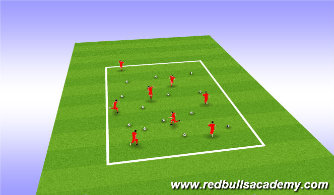 Football/Soccer Session Plan Drill (Colour): warm up