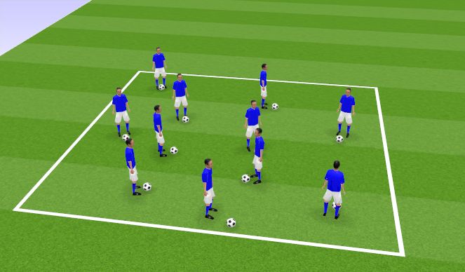 Football/Soccer Session Plan Drill (Colour): Arrival - Ball Mastery