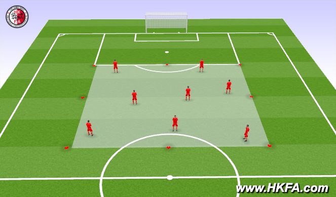 Football/Soccer Session Plan Drill (Colour): 無球熱身