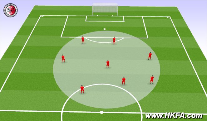Football/Soccer Session Plan Drill (Colour): 有球熱身