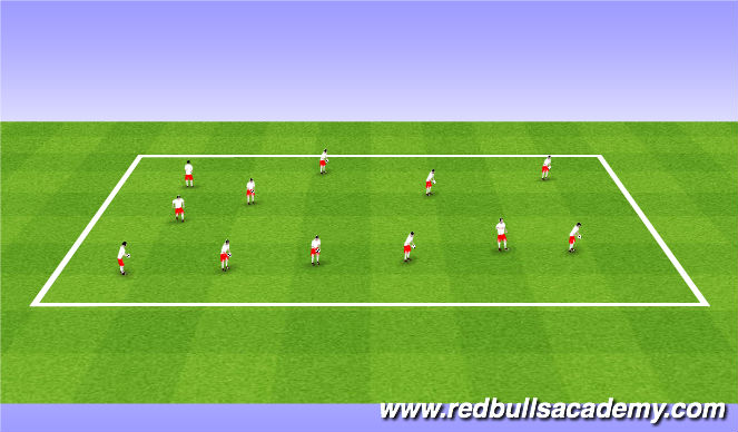 Football/Soccer Session Plan Drill (Colour): Juggling/Ball Mastery