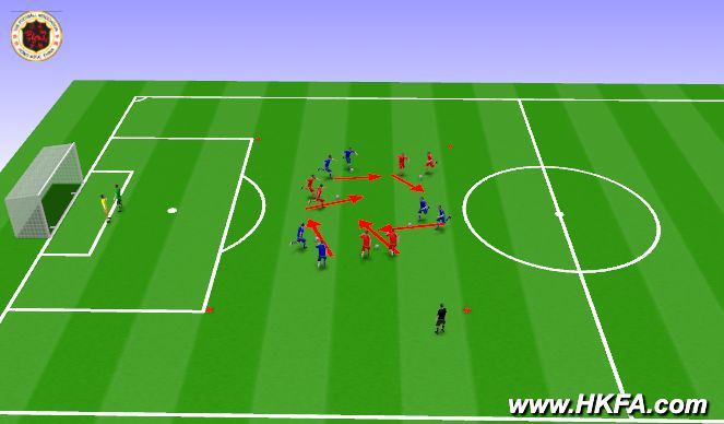 Football/Soccer Session Plan Drill (Colour): Warm Up