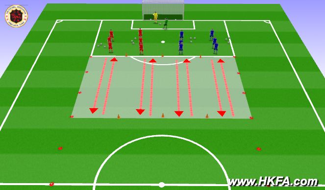 Football/Soccer Session Plan Drill (Colour): Warm-up