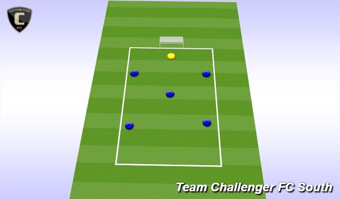 Football/Soccer Session Plan Drill (Colour): 2-1-2