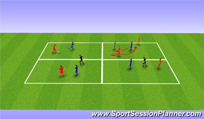Football/Soccer Session Plan Drill (Colour): Ideas to get free
