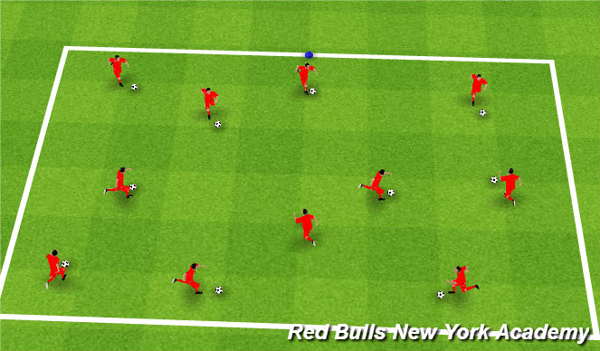 Football/Soccer Session Plan Drill (Colour): Pirates With Ball