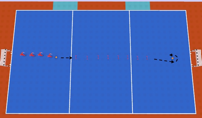 Futsal Session Plan Drill (Colour): Relays