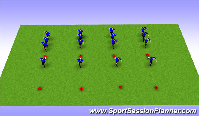 Football/Soccer Session Plan Drill (Colour): Warmups
