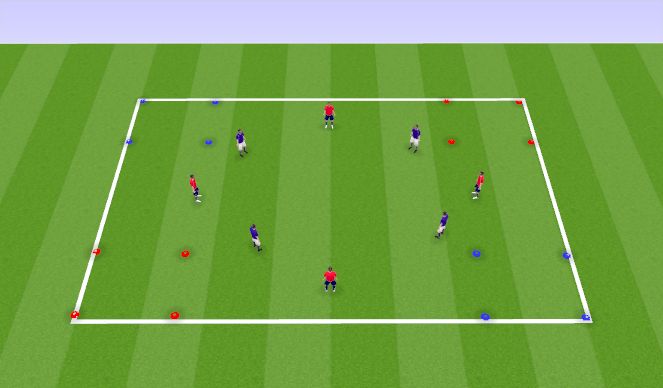 Football/Soccer Session Plan Drill (Colour): Station 2