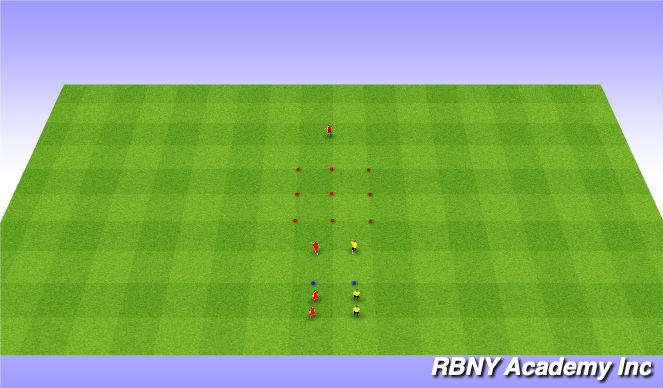 Football/Soccer Session Plan Drill (Colour): Tic Tac Toe