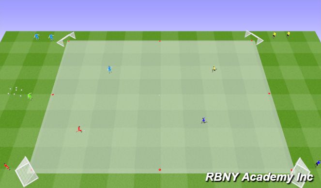 Football/Soccer Session Plan Drill (Colour): Main Activity