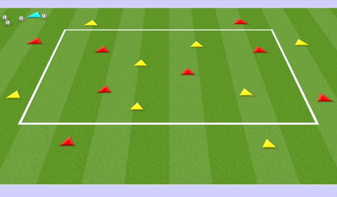 Football/Soccer Session Plan Drill (Colour): 4 v 4 + 4