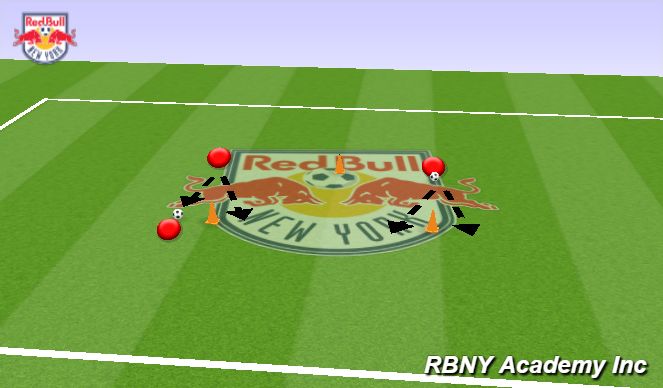 Football/Soccer Session Plan Drill (Colour): Triangle Combinations