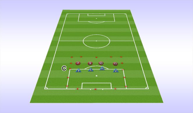 Football/Soccer Session Plan Drill (Colour): Warm up