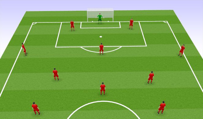 Football/Soccer Session Plan Drill (Colour): shape to start