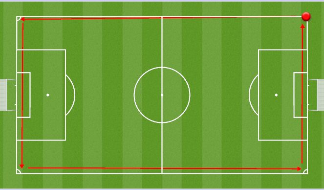 Football/Soccer Session Plan Drill (Colour): Warmup jog