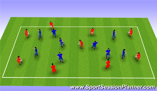 Football/Soccer Session Plan Drill (Colour): Warm Up