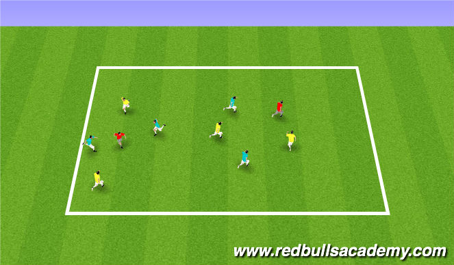 Football/Soccer Session Plan Drill (Colour): Capture the flag (scream jar)