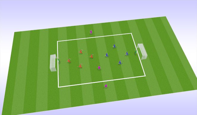 Football/Soccer Session Plan Drill (Colour): Play 1