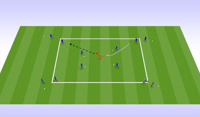 Football/Soccer Session Plan Drill (Colour): Warm Up
