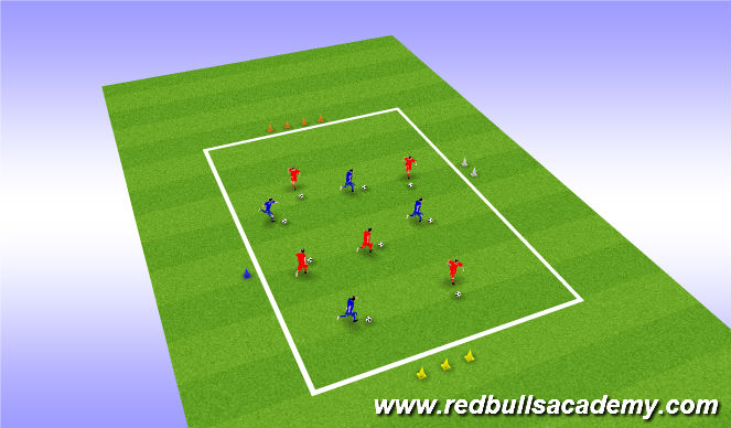 Football/Soccer Session Plan Drill (Colour): I Spy