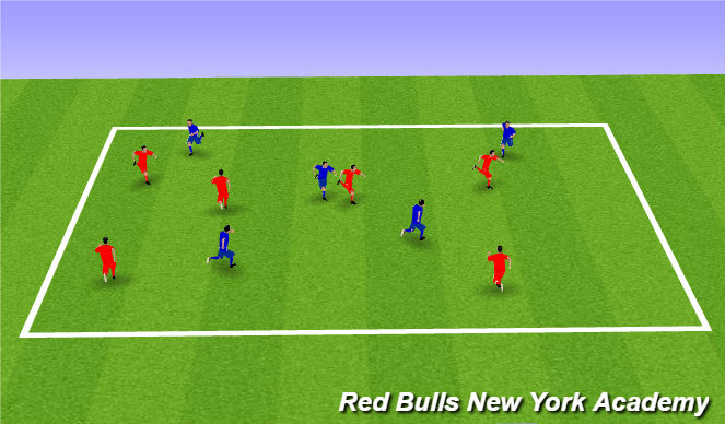 Football/Soccer Session Plan Drill (Colour): capture the flag