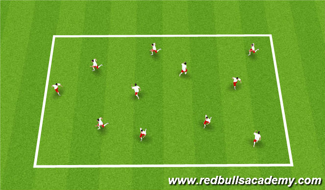 Football/Soccer Session Plan Drill (Colour): Warm up