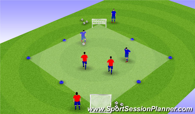 Football/Soccer Session Plan Drill (Colour): Stage 2
