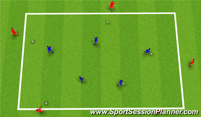 Football/Soccer Session Plan Drill (Colour): Warm Up 2