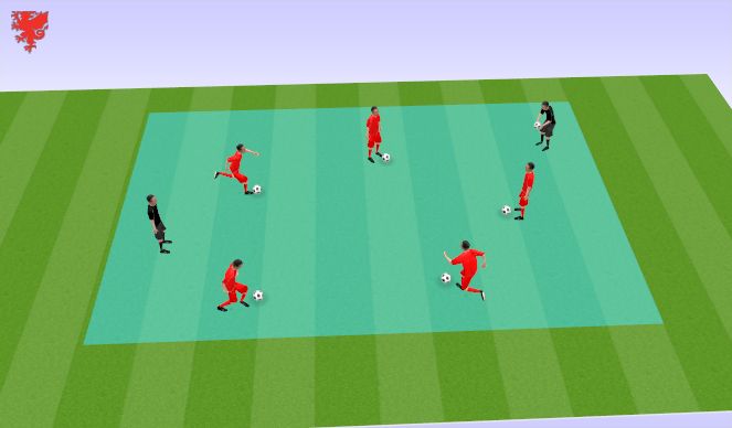 Football/Soccer Session Plan Drill (Colour): Ball Mastery