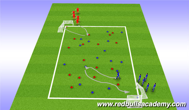 Football/Soccer Session Plan Drill (Colour): Pirates Treasure