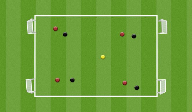 Football/Soccer Session Plan Drill (Colour): 4v4 plus 1