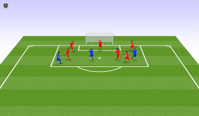 Football/Soccer Session Plan Drill (Colour): Warm Up 