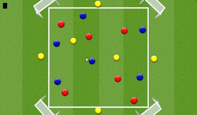 Football/Soccer Session Plan Drill (Colour): Defensive Principles