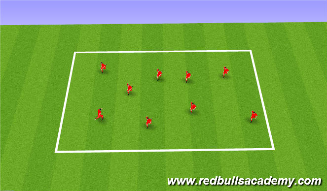 Football/Soccer Session Plan Drill (Colour): Feint intro