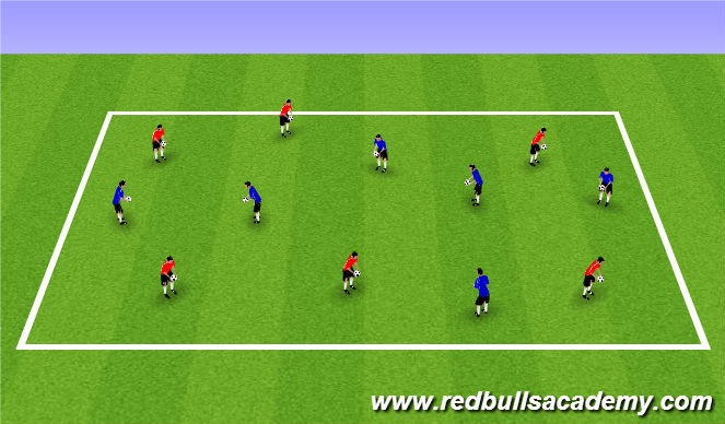 Football/Soccer Session Plan Drill (Colour): Warm Up