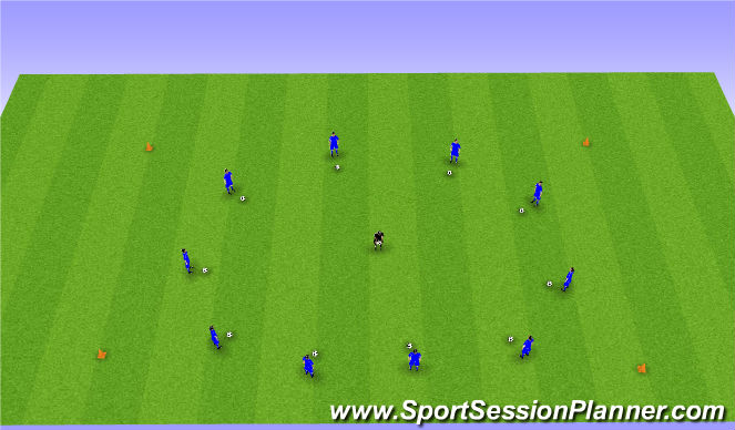 Football/Soccer Session Plan Drill (Colour): Simon Says