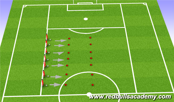 Fútbol Ejercicio del Plan de Sesiones (Color): Warm up