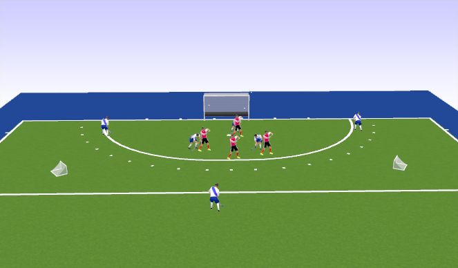 Hockey Session Plan Drill (Colour): crash +deviation