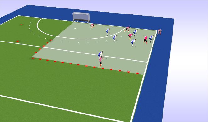 Hockey Session Plan Drill (Colour): press pocket