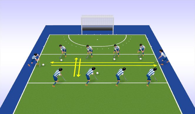 Hockey Session Plan Drill (Colour): Passing - Torpedos