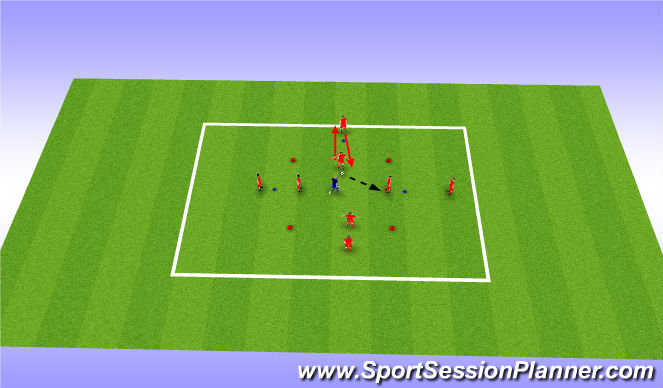 Football/Soccer Session Plan Drill (Colour): Valencia Rondo