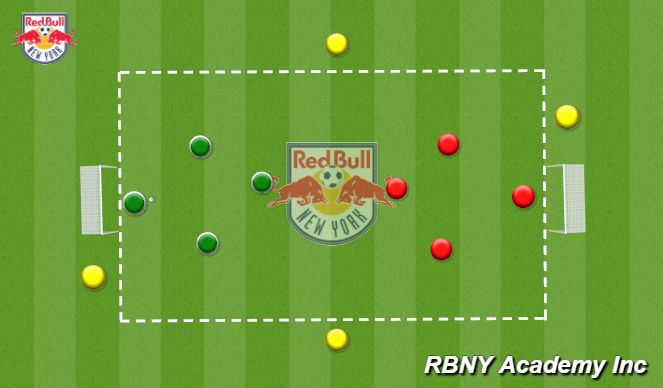 Football/Soccer Session Plan Drill (Colour): Small Game 4v4+4